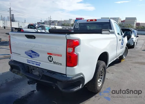 2020 Chevrolet Silverado 1500 2Wd Long Bed Wt из США, поврежденный, VIN 3GCNWAEH6LG121527